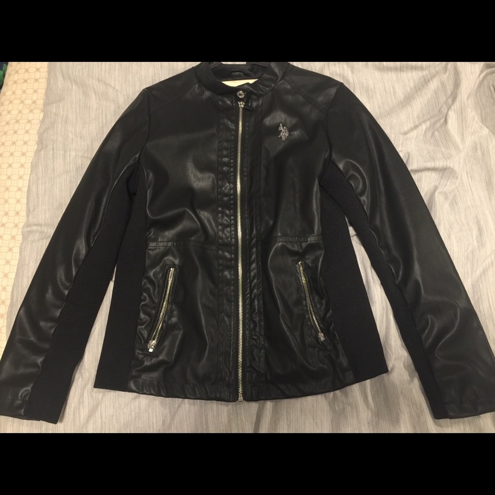 U.S. Polo Assassin Leather Moto Biker Jacket